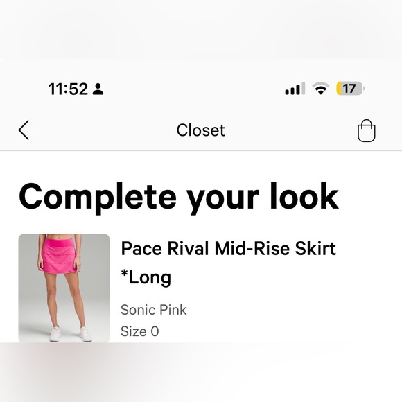 Lululemon Sonic Pink Pace Rival MR Skirt *Long - Picture 6 of 6